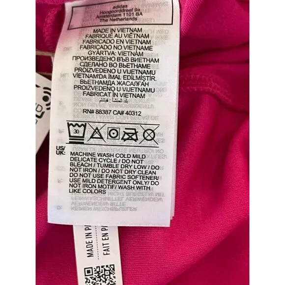 Adidas Shorts Women’s Size Large L‎ Pacer 3S Knit Pink Black Logo Three Stripes - Picture 7 of 8